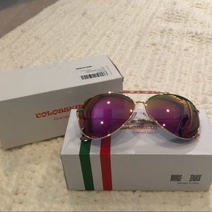Brand new pink aviator sunglasses